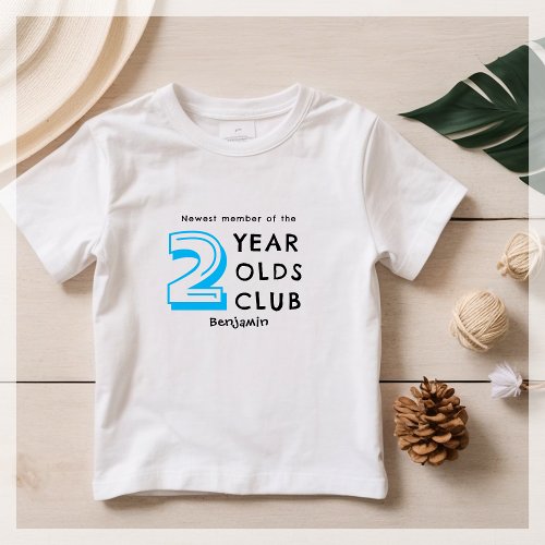 Blue  2nd Birthday  Personalized Toddler T_shirt