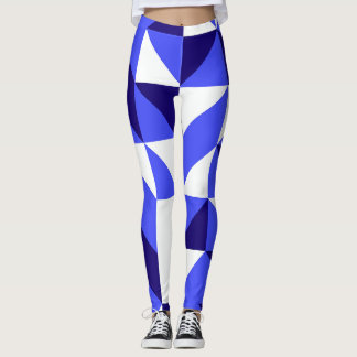 Blue 3 D Leggings