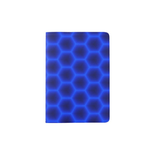 Blue 3D Honeycomb Passport Holder (Front)