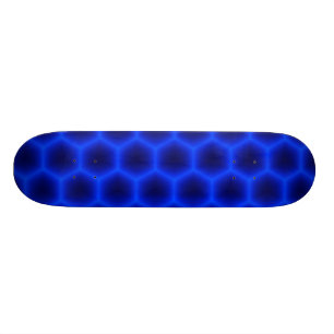 Blue 3D Honeycomb Skateboard Deck
