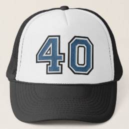 Blue 40th Birthday Party Trucker Hat
