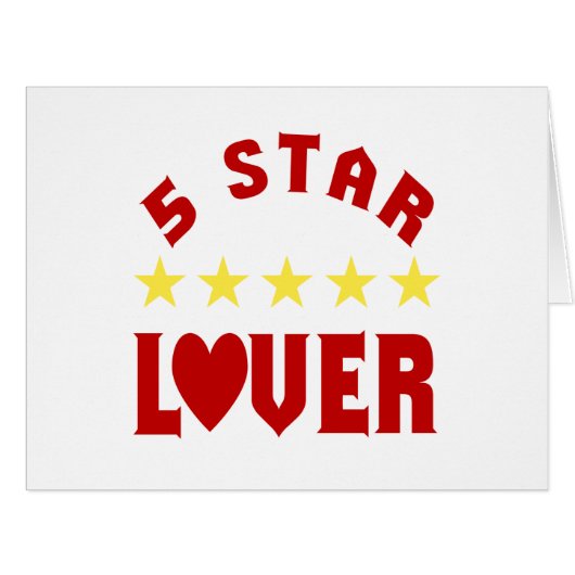 Blue 5 Star Lover Cards (Front Horizontal)