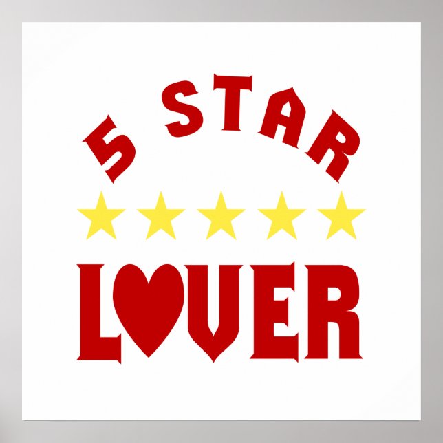 Blue 5 Star Lover Poster (Front)