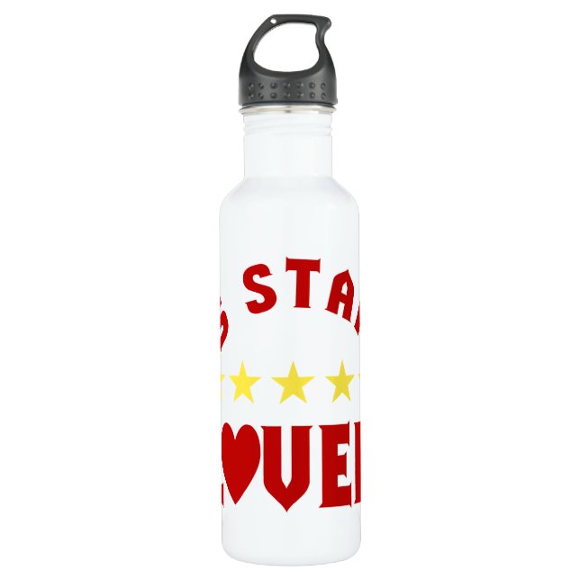 Blue 5 Star Lover Water Bottle (Front)