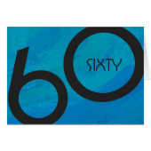 Blue 60 Decade Birthday Cards (Front Horizontal)