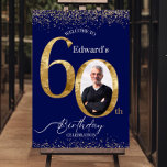 Blue 60th Birthday Photo Welcome Sign Template, Na<br><div class="desc">Blue 60th Birthday Photo Welcome Sign Template, Navy & Gold 60th Party Welcome Poster, 60th Birthday Picture Sign in Navy Blue and Gold 60th birthday man, 60 birthday theme navy blue, 60th birthday sign 20x30 navy, 60th birthday balloon welcome, 60th party welcome sign, gold and white birthday sign, 60th birthday...</div>