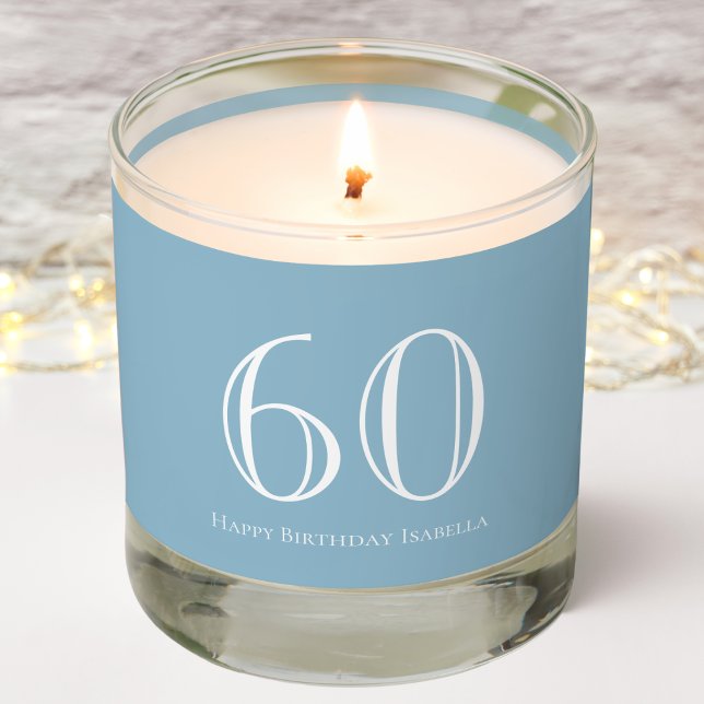 Blue | 60th Birthday | Scented Jar Candle (Creator Uploaded)