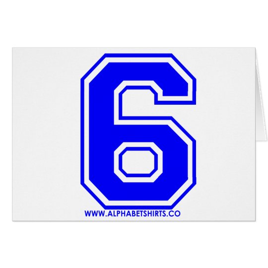 Blue 6 card