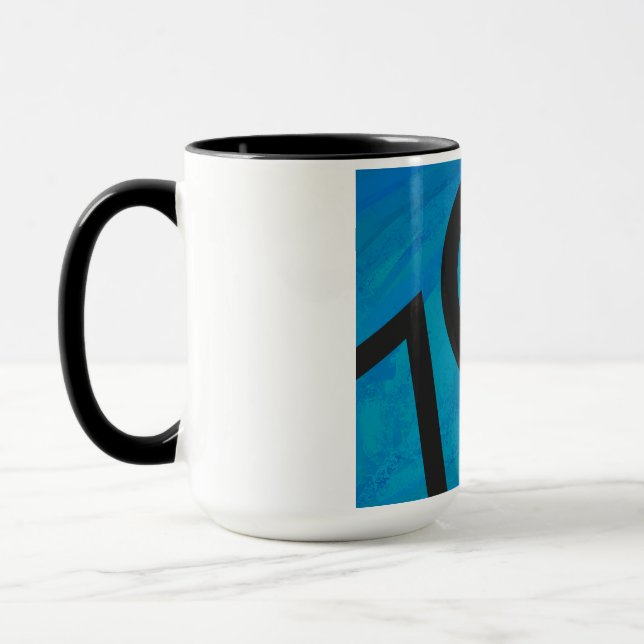 Blue 70 Decade Birthday Mug (Left)