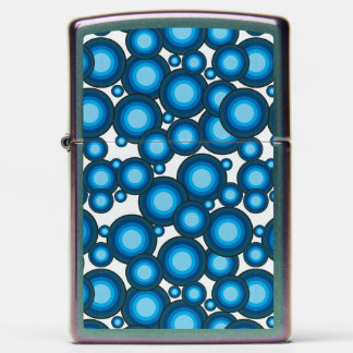 Blue 70's year circle zippo lighter