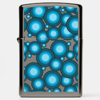 Blue 70's year circle zippo lighter