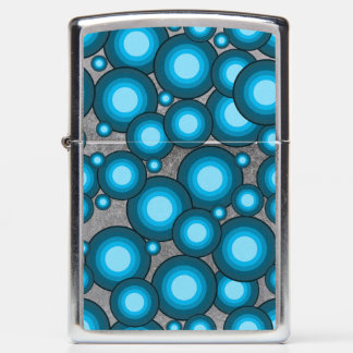Blue 70's year circle zippo lighter