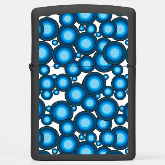 Blue 70's year circle zippo lighter