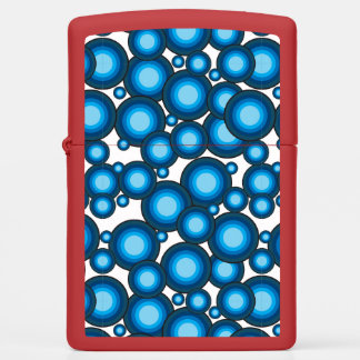 Blue 70's year circle zippo lighter