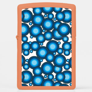 Blue 70's year circle zippo lighter