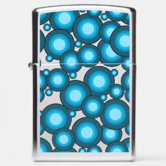 Blue 70's year circle zippo lighter