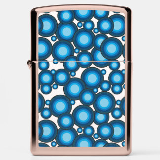 Blue 70's year circle zippo lighter