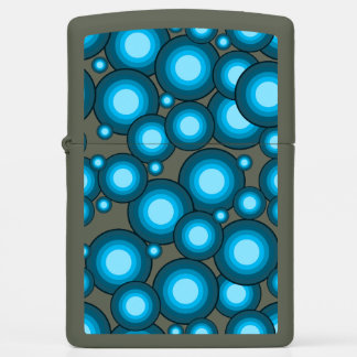 Blue 70's year circle zippo lighter