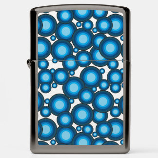 Blue 70's year circle zippo lighter