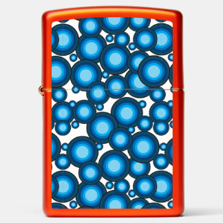 Blue 70's year circle zippo lighter