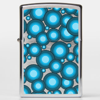 Blue 70's year circle zippo lighter