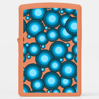 Blue 70's year circle zippo lighter