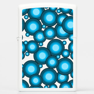 Blue 70's year circle zippo lighter