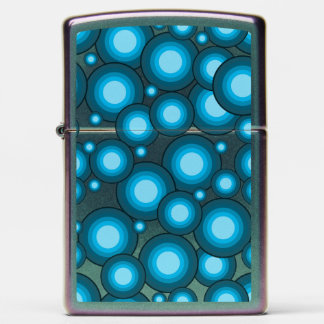 Blue 70's year circle zippo lighter