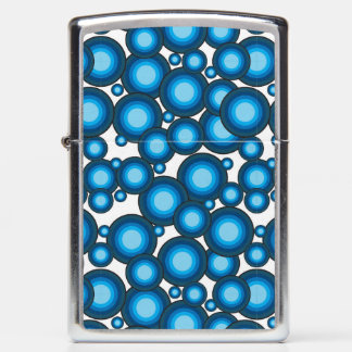 Blue 70's year circle zippo lighter