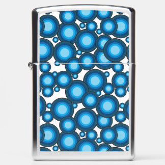 Blue 70's year circle zippo lighter