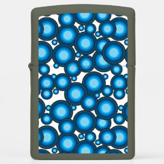 Blue 70's year circle zippo lighter