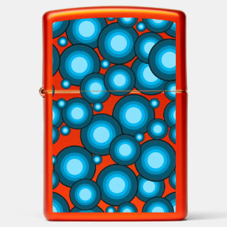 Blue 70's year circle zippo lighter