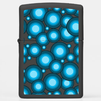 Blue 70's year circle zippo lighter