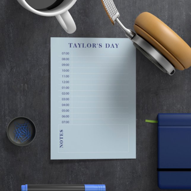 Blue 7 AM - 7 PM Daily Planning Post-it Notes (Creator Uploaded)