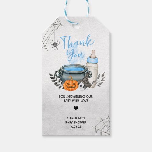 Blue A Baby is Brewing Baby Shower Favor Tags