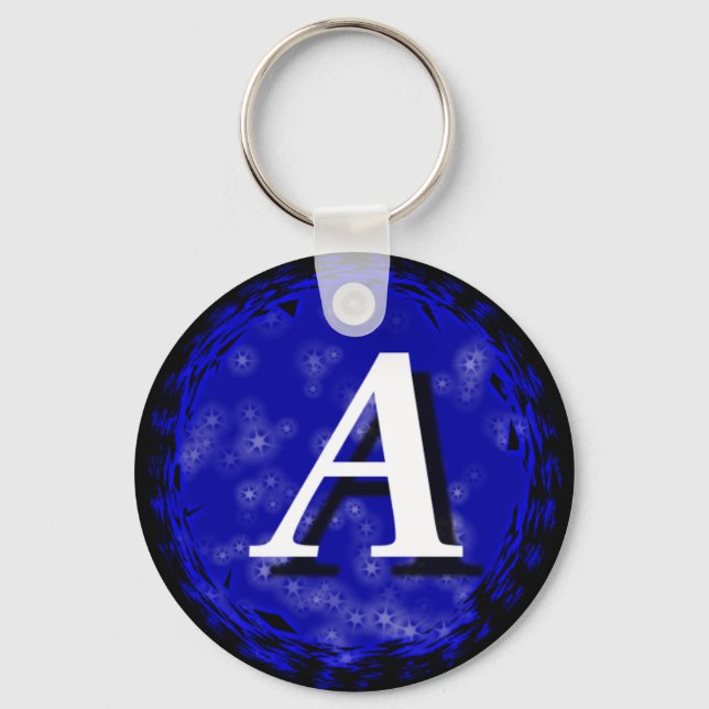 Blue A Keychain (Front)