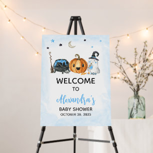 Blue A Little Boo Baby Shower Foam Board