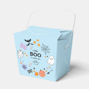 Blue A Little Boo Cute Ghost Halloween Baby Shower Favor Boxes