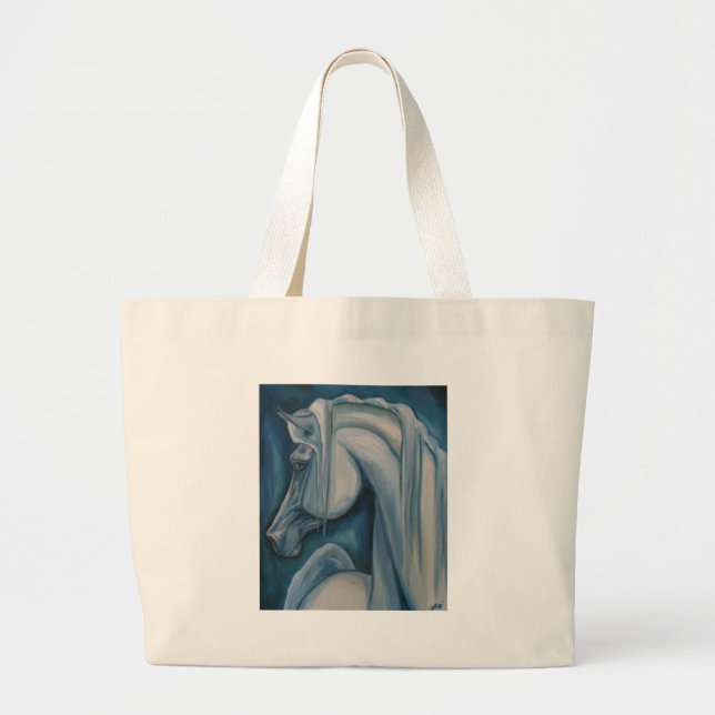 Blue Aarabian Large Tote Bag (Front)