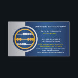 Blue Abacus Accounting Business Cards<br><div class="desc">Professional blue, silver and yellow accounting business cards. The card features a creative and interesting abacus logo. Great for a public accountants, tax professional, auditors or mathematics.</div>