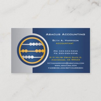 Blue Abacus Accounting Business Cards by nyxxie at Zazzle