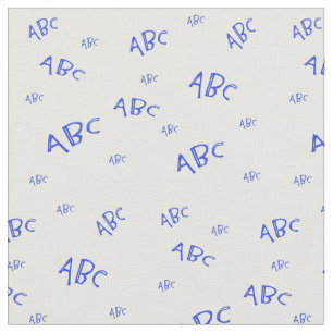 Blue ABC Fabric