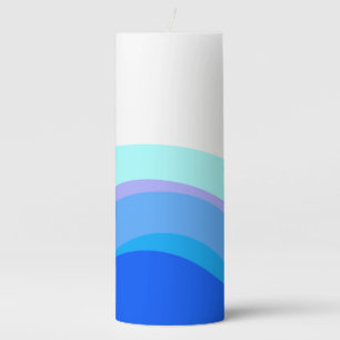 Blue Abstract 1112 Pillar Candle
