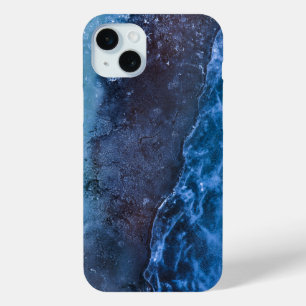 Blue Abstract Art iPhone 15 Plus Case