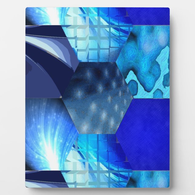 Blue Abstract Art Plaque (Front)