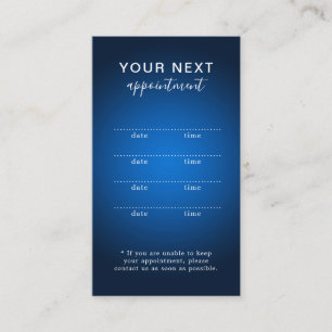 Blue Abstract Beauty Salon Appointment Card