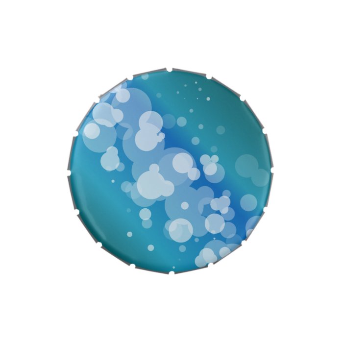 Blue Abstract Bubble Jelly Belly Candy Tin
