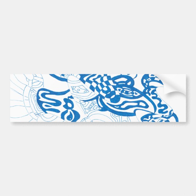 "Blue" Abstract Bumper Sticker (Front)