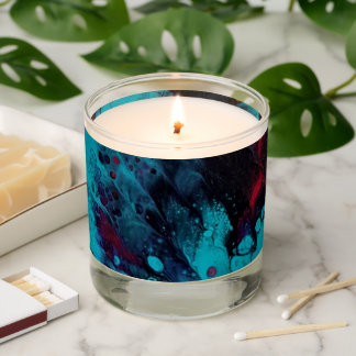 Blue abstract candle. scented candle