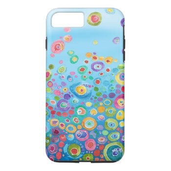 Blue Abstract Colorful Phone Case by aftermyart at Zazzle